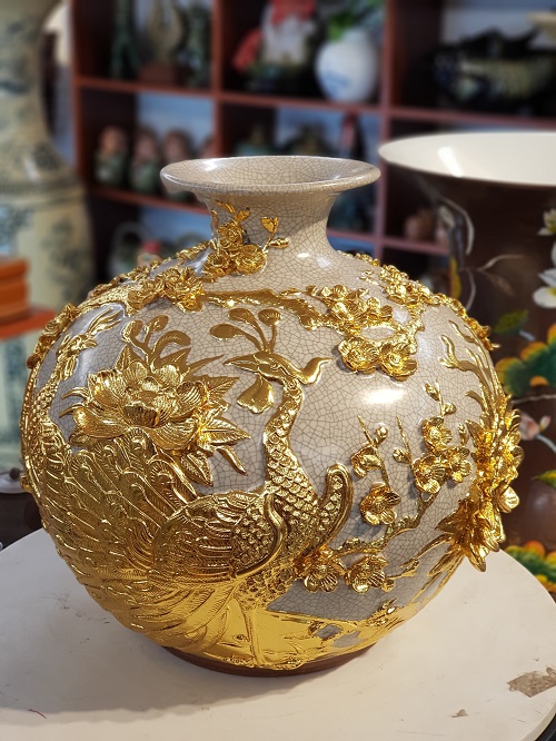 Quà hút lộc dát vàng 18k Tặng Quà Tết Ý Nghĩa