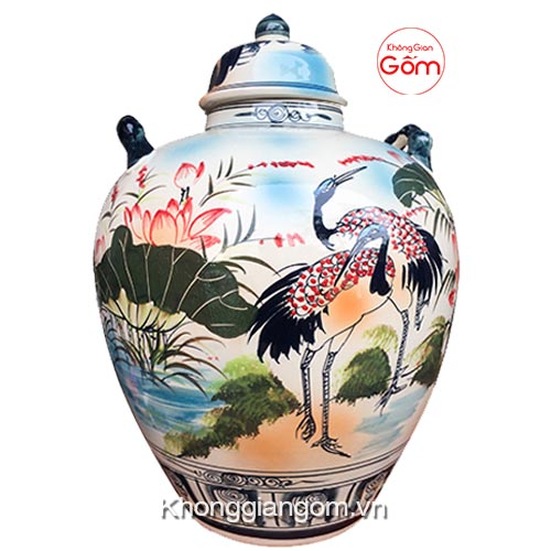 Bình ngâm rượu gốm Bát Tràng