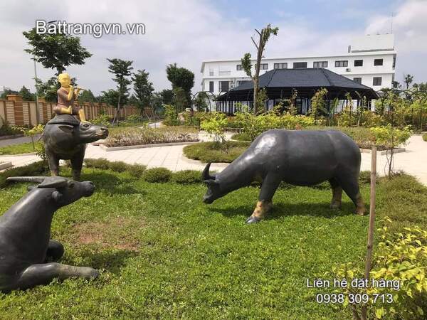 tượng trâu trang trí đẹp