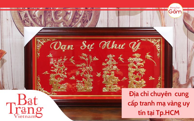 Địa chỉ chuyên cung cấp tranh mạ vàng uy tín tại tphcm