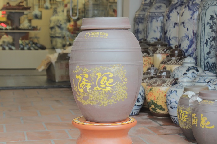 Hũ gạo 10 kg gốm sứ Bát Tràng